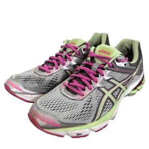 Asics GT-1000 Running Shoes Women 9.5 Pink Lime Green Sneakers Comfort Cushioned